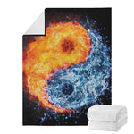Fire And Water Yin Yang Print Blanket