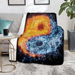 Fire And Water Yin Yang Print Blanket