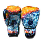 Fire And Water Yin Yang Print Boxing Gloves