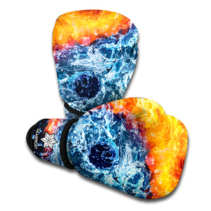 Fire And Water Yin Yang Print Boxing Gloves