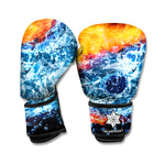 Fire And Water Yin Yang Print Boxing Gloves