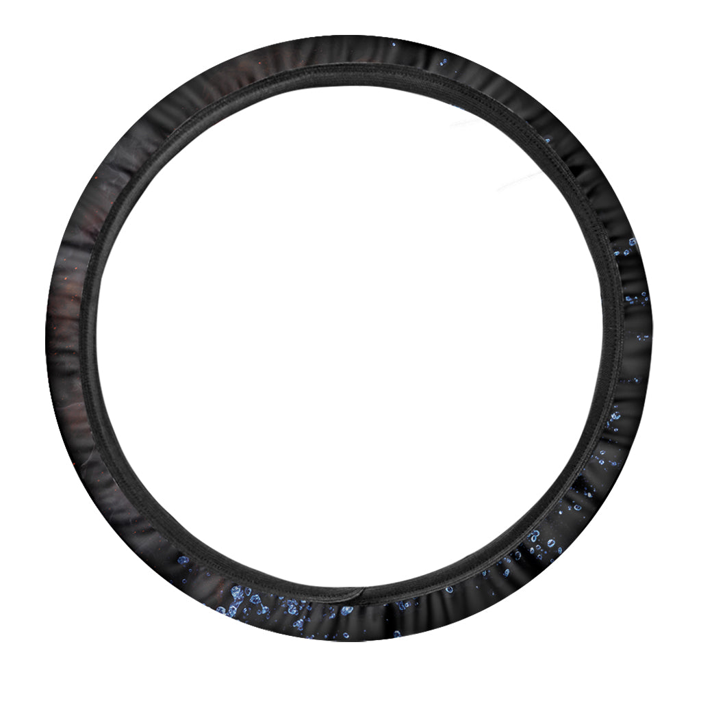 Fire And Water Yin Yang Print Car Steering Wheel Cover