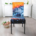 Fire And Water Yin Yang Print Dining Chair Slipcover