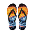 Fire And Water Yin Yang Print Flip Flops