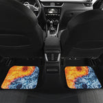Fire And Water Yin Yang Print Front and Back Car Floor Mats