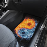 Fire And Water Yin Yang Print Front and Back Car Floor Mats