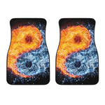 Fire And Water Yin Yang Print Front Car Floor Mats