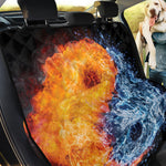Fire And Water Yin Yang Print Pet Car Back Seat Cover