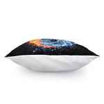 Fire And Water Yin Yang Print Pillow Cover