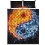 Fire And Water Yin Yang Print Quilt Bed Set