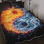 Fire And Water Yin Yang Print Quilt Bed Set