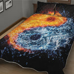 Fire And Water Yin Yang Print Quilt Bed Set