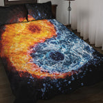 Fire And Water Yin Yang Print Quilt Bed Set
