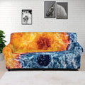 Fire And Water Yin Yang Print Sofa Cover