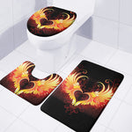 Fire Angel Wings Print 3 Piece Bath Mat Set