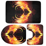 Fire Angel Wings Print 3 Piece Bath Mat Set