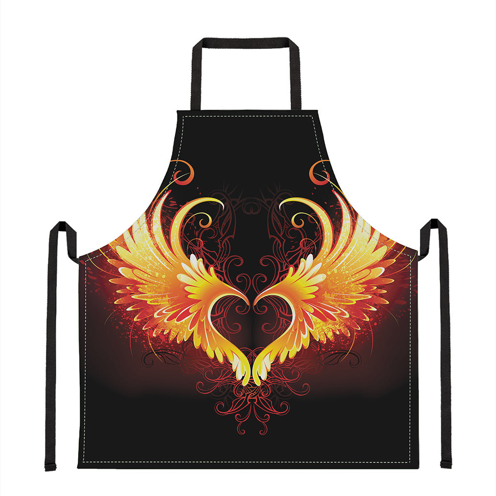 Fire Angel Wings Print Apron
