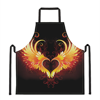 Fire Angel Wings Print Apron