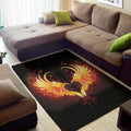 Fire Angel Wings Print Floor Mat