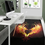 Fire Angel Wings Print Area Rug