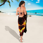 Fire Angel Wings Print Beach Sarong Wrap