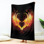 Fire Angel Wings Print Blanket