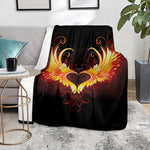 Fire Angel Wings Print Blanket