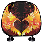 Fire Angel Wings Print Car Headrest Covers
