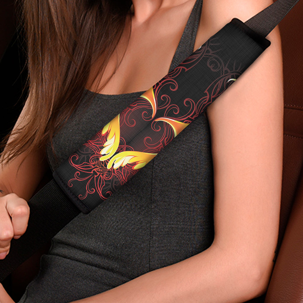 Fire Angel Wings Print Car Seat Belt Covers