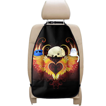 Fire Angel Wings Print Car Seat Organizers