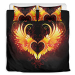 Fire Angel Wings Print Duvet Cover Bedding Set