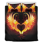 Fire Angel Wings Print Duvet Cover Bedding Set