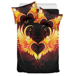 Fire Angel Wings Print Duvet Cover Bedding Set