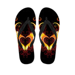 Fire Angel Wings Print Flip Flops