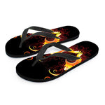 Fire Angel Wings Print Flip Flops