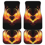 Fire Angel Wings Print Front and Back Car Floor Mats