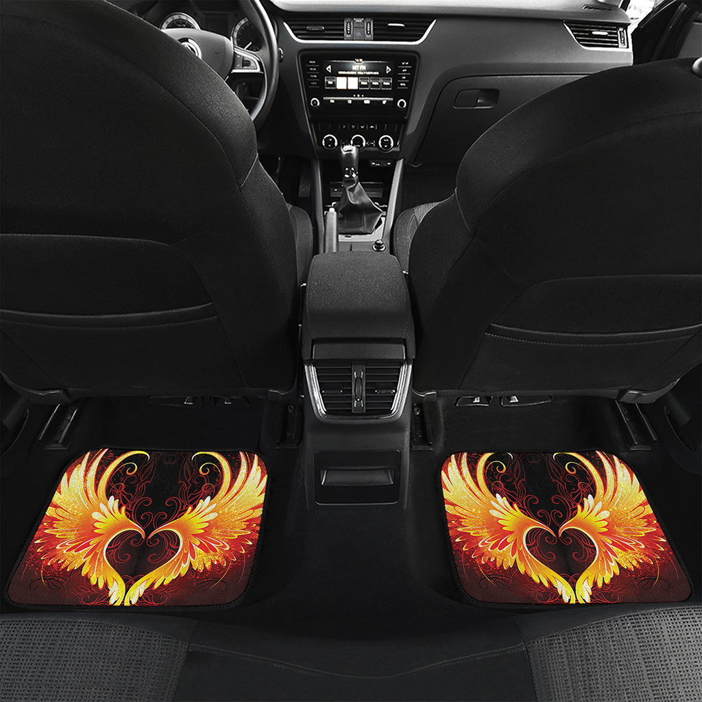 Fire Angel Wings Print Front and Back Car Floor Mats