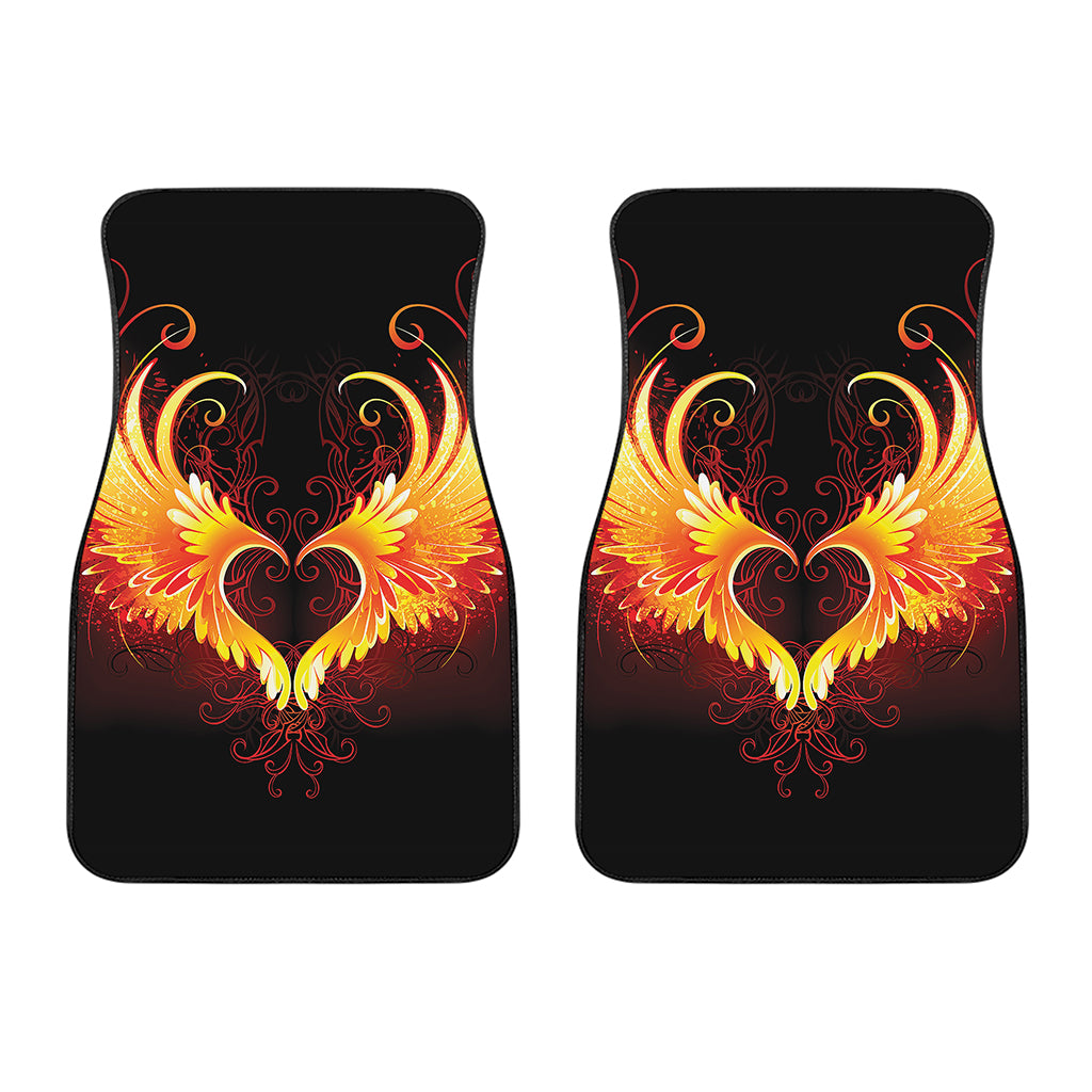 Fire Angel Wings Print Front Car Floor Mats