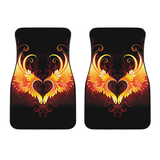 Fire Angel Wings Print Front Car Floor Mats