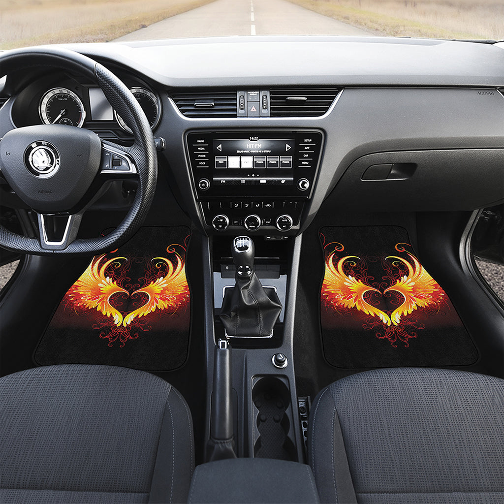 Fire Angel Wings Print Front Car Floor Mats