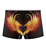 Fire Angel Wings Print Men's Boxer Briefs