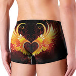 Fire Angel Wings Print Men's Boxer Briefs