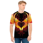 Fire Angel Wings Print Men's T-Shirt