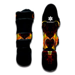 Fire Angel Wings Print Muay Thai Shin Guard