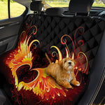 Fire Angel Wings Print Pet Car Back Seat Cover