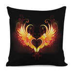 Fire Angel Wings Print Pillow Cover
