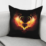 Fire Angel Wings Print Pillow Cover