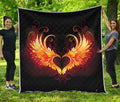 Fire Angel Wings Print Quilt