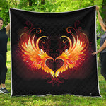 Fire Angel Wings Print Quilt
