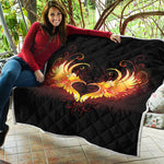 Fire Angel Wings Print Quilt